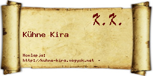 Kühne Kira névjegykártya